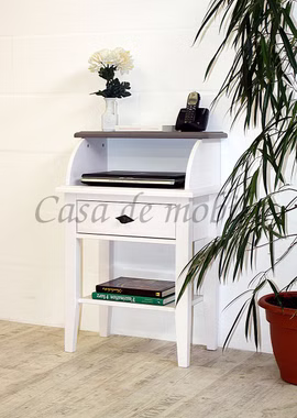 Massivholz konsolentisch klein mit Ablage und schubladen 58x87x35cm BERGEN Kiefer massiv 2-farbig weiß grau Casa de mobila Goslar Massivholz konsolentisch klein mit Ablage und schubladen 58x87x35cm BERGEN Kiefer massiv 2-farbig weiß grau Casa de mobila Goslar