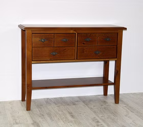 Konsolentisch 102x79x35cm BERGEN Kiefer bernsteinfarben lackiert Massivholz TV-tisch mit Schubladen 102x79x35cm BERGEN Kiefer massiv Bernsteinfarben lackiert Casademobila Goslar