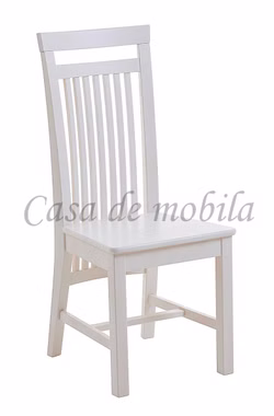 Stuhl 45x103x48cm BOSTON Kiefer massiv weiß lasiert