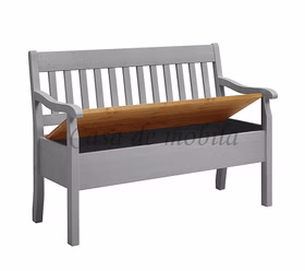 Truhenbank 131x93x46cm BOSTON Kiefer massiv 2farbig grau gelaugt von Casademobila Goslar Truhenbank 131x93x46cm BOSTON Kiefer massiv 2farbig grau gelaugt von Casademobila Goslar