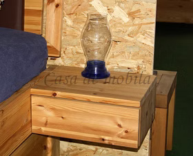 Nachtkonsole B 45x19x35cm GLORIA Astkiefer massiv gelaugt geölt