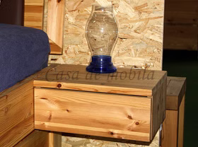 Nachtkonsole B 45x19x35cm GLORIA Astkiefer massiv gelaugt geölt