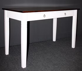 Massivholz tisch Schmal mit schubladen DECOR Pappel massiv 2farbig weiß Dunkelbraun kolonial casademobila Goslar