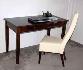 Massivholz Tisch mit schubladen DECOR kolonial braun nussbaumfarben