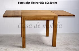 Massivholz Esszimmertisch mit ansteckplatte 120-200x75x80cm Diez Wildeiche massiv geölt casademobila Goslar Massivholz Esszimmertisch mit ansteckplatte 120-200x75x80cm Diez Wildeiche massiv geölt casademobila Goslar