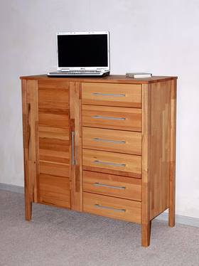 Massivholz Hochkommode mit schubkasten ZENNA Kernbuche massiv natur geölt casademobila Goslar Massivholz Hochkommode mit schubkasten ZENNA Kernbuche massiv natur geölt casademobila Goslar