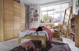 Kinderzimmer-spiegel mit Holzrahmen Caro 50x180 buchen massiv geölt Casa de mobila Goslar