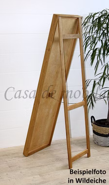 Garderobenspiegel mit Holzrahmen 50x180x70cm Buche massiv natur geölt von Casademobila Goslar