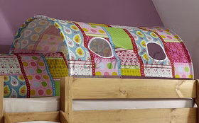 Tunnelzelt für Hochbett INFANSKIDS TOBYKIDS Butterfly