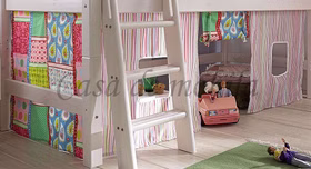 Vorhang 4teilig für Hochbett INFANSKIDS TOBYKIDS halbhoch Butterfly Streifen Vorhang 4teilig für Hochbett INFANSKIDS TOBYKIDS halbhoch Butterfly Streifen