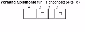 Vorhang 4teilig für Halbhochbett für 2 Bettseiten Motiv "Butterfly"/"Streifen" Vorhang 4teilig für Halbhochbett für 2 Bettseiten Motiv "Butterfly"/"Streifen"