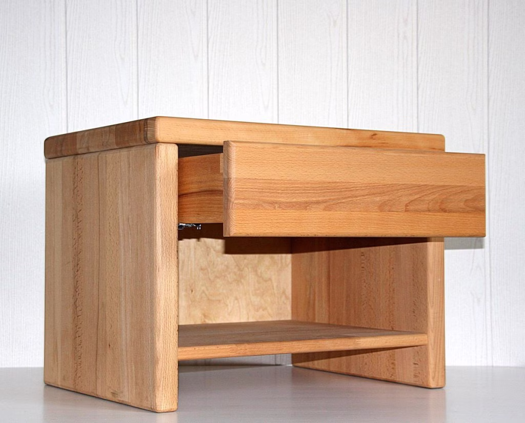 Nachtkommode mit schublade 59x39x42cm EASY SLEEP Kernbuche massiv geölt Nachtkommode mit schublade und ablage in 39 cm höhe EASY SLEEP buche massiv natur geölt Casa de mobila Goslar