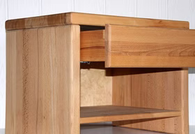 Nachtkommode mit schublade 59x39x42cm EASY SLEEP Kernbuche massiv geölt Nachttische mit schublade und ablage in 39 cm höhe EASY SLEEP Kernbuche massiv natur geölt Casa de mobila Goslar