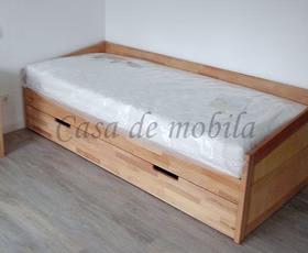 Schubladenbett 90x200cm ZENNA Kernbuche massiv geölt Massivholz bett mit gästebett ausziehbar 90x200 ZENNA buche Kernbuche massiv geölt Casa de mobila Goslar
