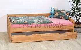 Schubladenbett 90x200cm ZENNA Kernbuche massiv geölt Massivholz Schubkastenbett 90x200 cm Kernbuche massiv geölt casademobila Goslar