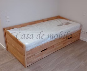 Schubladenbett 90x200cm ZENNA Kernbuche massiv geölt Einzelbett mit stauraum 90x200cm ZENNA buche Kernbuche massiv natur geölt casademobila Goslar
