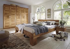 Bettgestell 140x200x40cm NXT Kopfteil geteilt Wildeiche geölt Massivholz Schlafzimmer bett 140x200x40cm NXT Kopfteil geteilt Wildeiche massiv natur geölt Casa de mobila Goslar