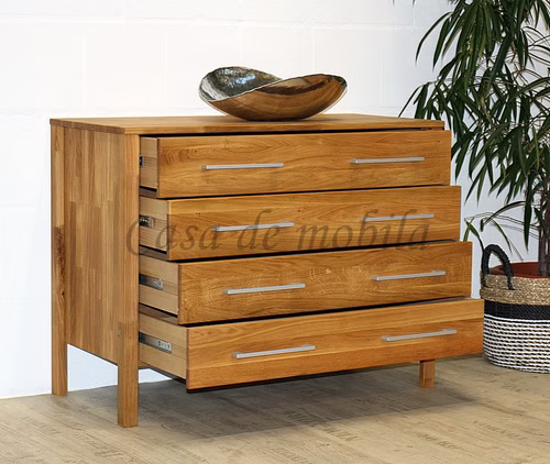 Schubladenkommode 100x76x45cm NXT Wildeiche geölt Schubladenkommode 100x76x45cm NXT Wildeiche massiv natur geölt Casa de mobila Goslar