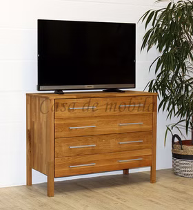 Massivholz TV-kommode mit Schubladen 100x76x45cm NXT Wildeiche massiv natur geölt Casa de mobila Goslar Massivholz TV-kommode mit Schubladen 100x76x45cm NXT Wildeiche massiv natur geölt Casa de mobila Goslar