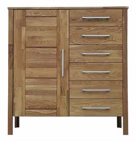 Massivholz Hochkommode mit Schubladen 100x106x45cm NXT Wildeiche massiv natur geölt Casa de mobila Goslar Massivholz Hochkommode mit Schubladen 100x106x45cm NXT Wildeiche massiv natur geölt Casa de mobila Goslar