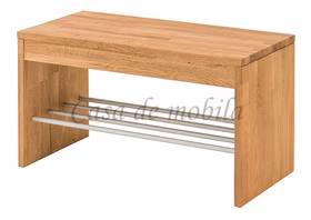 Schuhbank mit Schuhablage 82x45x40cm GOMMA Wildeiche massiv geölt Massivholz Sitzbank mit schuhablage 82x45x40cm GOMMA Wildeiche massiv natur geölt Casa de mobila Goslar