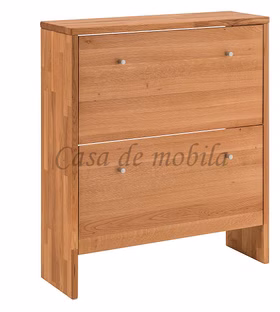Schuhkipper 82x95x27cm GOMMA Wildeiche massiv geölt Massivholz Schuhschrank mit klapptüren 82x95x27cm GOMMA Wildeiche massiv natur geölt Casa de mobila Goslar