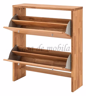 Schuhkipper 82x95x27cm GOMMA Wildeiche massiv geölt Massivholz Schuhkommode mit klapptüren 82x95x27cm GOMMA Wildeiche massiv natur geölt Casa de mobila Goslar