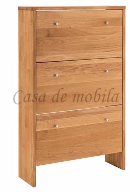 Massivholz Schuhschrank mit 3 Klappen Gomma 82x133x27cm Wildeiche massiv natur geölt Casa de mobila Goslar Massivholz Schuhschrank mit 3 Klappen Gomma 82x133x27cm Wildeiche massiv natur geölt Casa de mobila Goslar
