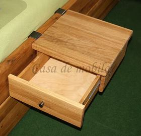 hängende Nachttisch mit schublade EASY SLEEP Nr. 2 39x17x39cm Eiche massiv geölt, 91505+91525 Casa de mobila Goslar