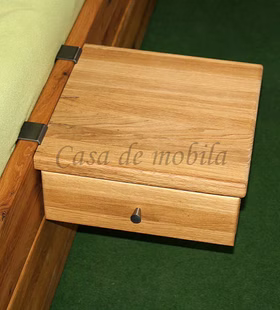 Massivholz hänge-Nachttisch EASY SLEEP Nr. 2 39x17x39cm Eiche massiv geölt, 91505+91525 Casa de mobila Goslar