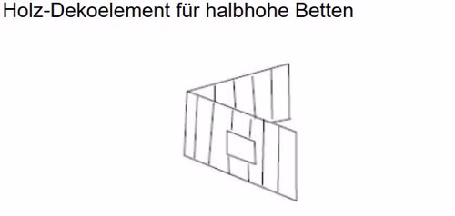 Holz-Deko-Element für Hochbett INFANSKIDS halbhoch Kiefer Merlin multicolor