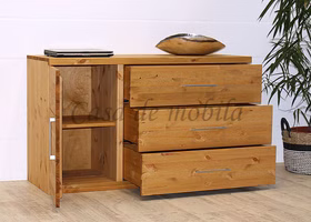 Kommode 135x80x48cm GLORIA Kiefernholz gelaugt geölt Schlafzimmer-Kommode GLORIA breit 135x80x48cm Kiefer massiv gelaugt geölt casademobila Goslar