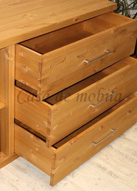 Kommode 135x80x48cm GLORIA Kiefernholz gelaugt geölt innen schubladen-Kommode 135x80x48cm GLORIA Kiefer massiv gelaugt geölt