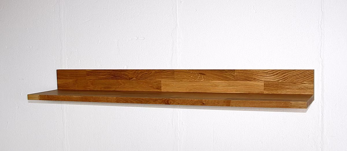 Wandboard 60x10x20cm KOMBI Wildeiche massiv geölt Wandboard 60x10x20cm KOMBI Wildeiche massiv geölt