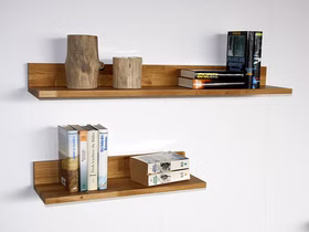 Hängende-regale 60x10x20cm KOMBI Wildeiche massiv natur geölt Casa de mobila Goslar