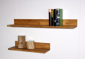 Massivholz Hängeregale 100 cm KOMBI Wildeiche massiv natur geölt casademobila Goslar