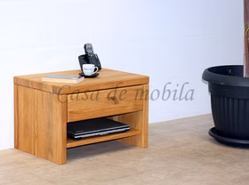 Nachtkommode mit ablage 59x39x42cm EASY SLEEP Eiche massiv natur geölt Massivholz Nachtkommode mit schublade und ablage 59x39x42cm EASY SLEEP Eiche massiv natur geölt Casa de mobila Goslar