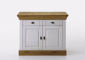 Kommode klein BERGEN 108x85x45cm kiefernholz weiß gelaugt geölt Kommode klein BERGEN 108x85x45cm kiefer massiv 2farbig weiß gelaugt geölt Casa de mobila Goslar