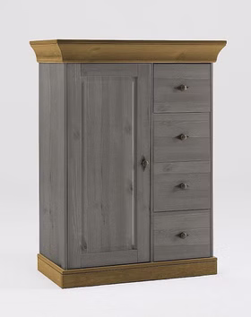 Wäschekommode mit schubladen 88x117x45cm BERGEN Kiefernholz grau lackiert gelaugt geölt Massivholz Wäschekommode mit schubladen 88x117x45cm BERGEN Kiefer massiv grau lackiert gelaugt geölt Casademobila Goslar