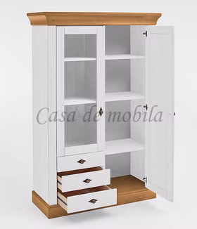 Küchenschrank mit 3 schubladen 108x163x45cm BERGEN Kiefernholz weiß gelaugt geölt Küchenschrank 2-türig mit 3 schubladen 108x163x45cm landhaus BERGEN Kiefer massiv weiß gelaugt geölt Casa de mobila Goslar