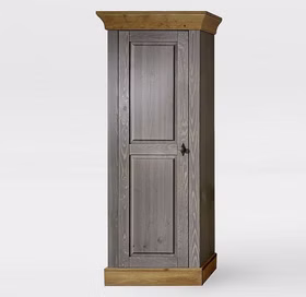 Geschirrschrank 65x163x45cm BERGEN Kiefer massiv grau / gelaugt geölt Massivholz schrank halbhoch 65x163x45cm BERGEN Kiefer massiv grau / gelaugt geölt Casa de mobila Goslar