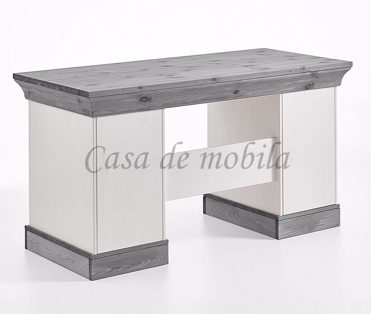 Schreibtisch 143x77x65cm BERGEN Kiefer 2farbig weiß / grau lasiert Schreibtisch 143x77x65cm BERGEN Kiefer 2farbig weiß / grau lasiert
