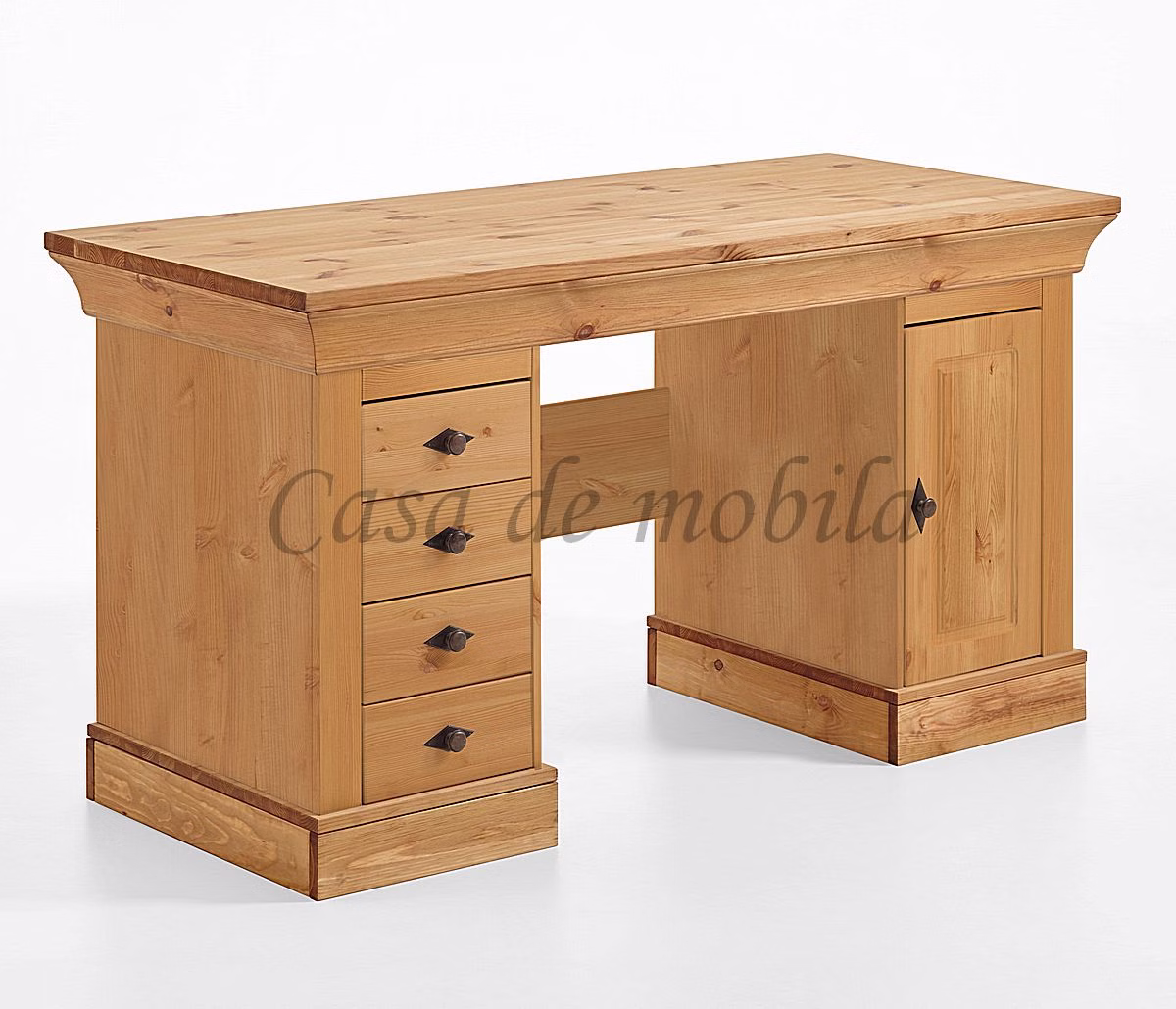 Schreibtisch Groß 143x77x65cm BERGEN Kiefer massiv Schreibtische 143x77x65cm gelaugt geölt oder Bernsteinfarben lackiert Kiefer massiv Casa de mobila Goslar