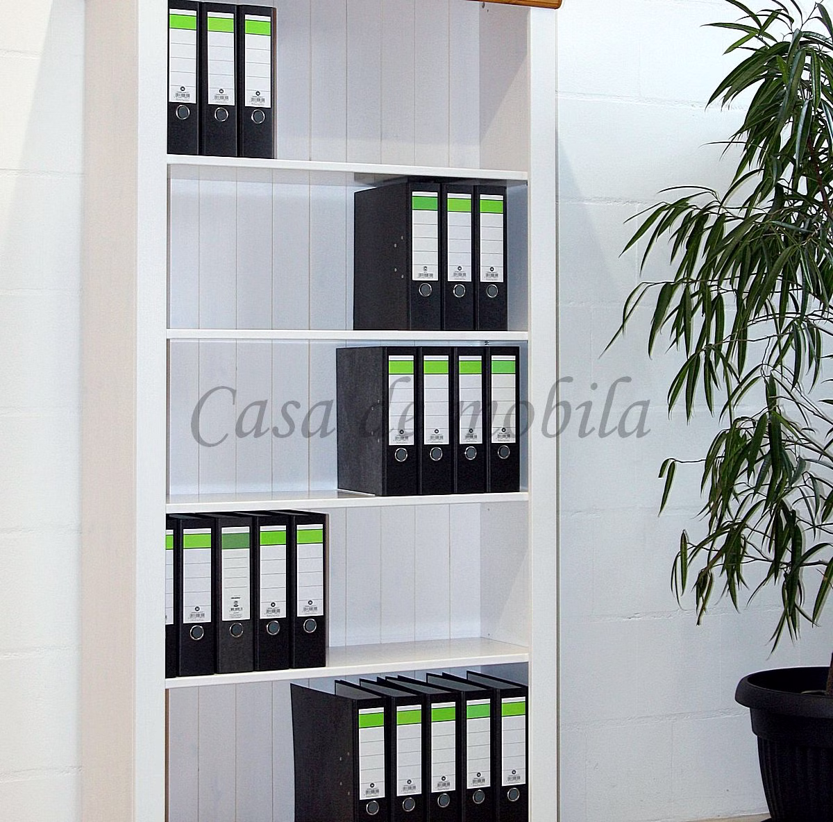 Standregal 108x202x38cm BERGEN Kiefer massiv weiß / grau lackiert von Casademobila Goslar Standregal 108x202x38cm BERGEN Kiefer massiv weiß / grau lackiert von Casademobila Goslar