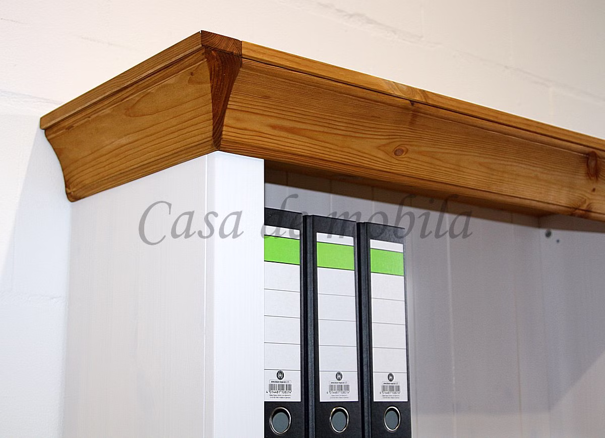 Massivholz Büroregal landhaus 108x202x38cm BERGEN Kiefer massiv weiß gelaugt geölt Casa de mobila Goslar Massivholz Büroregal landhaus 108x202x38cm BERGEN Kiefer massiv weiß gelaugt geölt Casa de mobila Goslar
