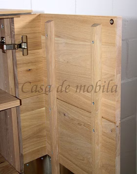 78.AC-76135L-16 rustikale Asteiche Bianco geölt Wohnzimmerschrank Esszimmer 78.AC-76135L-16 rustikale Asteiche Bianco geölt Highboard