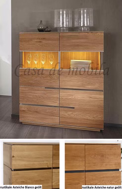 Massivholz Highboard ACERRO 120x149x42cm rustikale Asteiche massiv natur oder Bianco geölt Casa de mobila Goslar Massivholz Highboard ACERRO 120x149x42cm rustikale Asteiche massiv natur oder Bianco geölt Casa de mobila Goslar