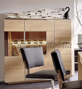 78.AC-76180LX Highboard Massivholz rustikale Asteiche natur oder Bianco geölt 78.AC-76180LX Highboard rustikale Asteiche natur oder Bianco geölt