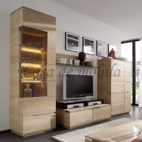 Vitrine 60x206x42cm ACERRO rustikale Asteiche massiv natur geölt Vitrine 60x206x42cm ACERRO rustikale Asteiche massiv natur geölt