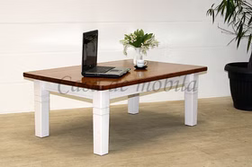 Wohnzimmertisch FJORD 120x46x78cm Landhaus Kiefer massiv 2farbig weiß bernstein lackiert von Casademobila Goslar Wohnzimmertisch FJORD 120x46x78cm Landhaus Kiefer massiv 2farbig weiß bernstein lackiert von Casademobila Goslar